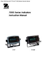 7000 Series with T71P and T71XW Indicator instruction